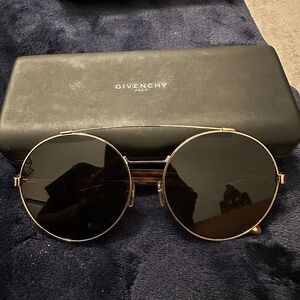 Givenchy dark brown gold frame sunglasses